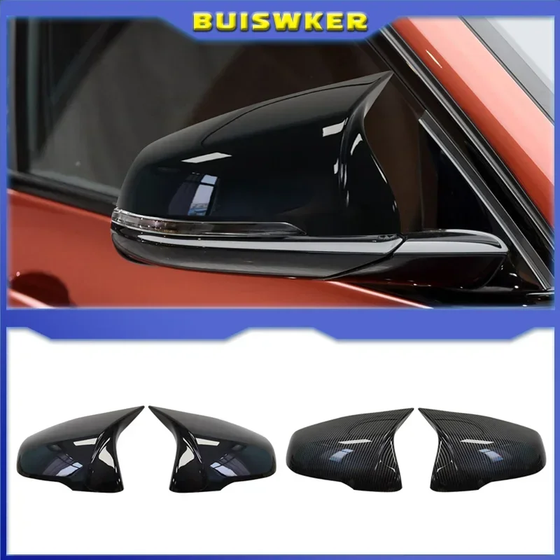 2pcs Glossy Black Side Wing modified Rearview Mirror Cover caps For BMW X1 F48 X2 F39 Z4 G29 2GT F45 F46 F52 F40 Toyota Supra