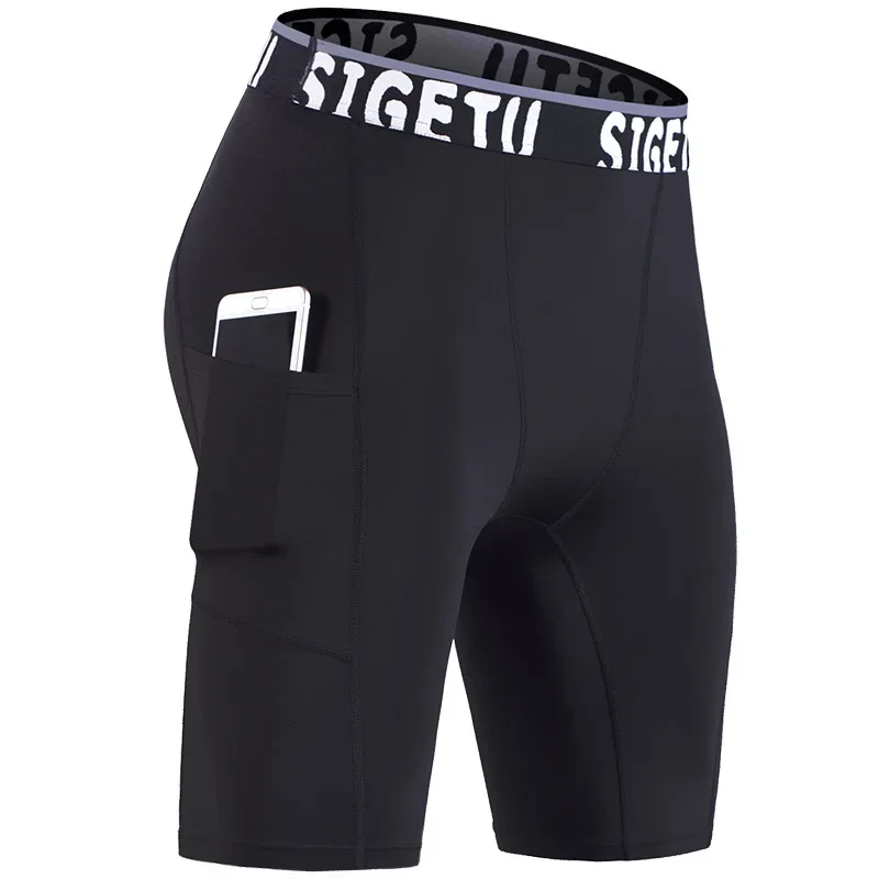 Men Quick Dry Gym Legging Mens Compression Running Shorts Tights Fitness Sport Leggings Male Sexy Underwear Boxer