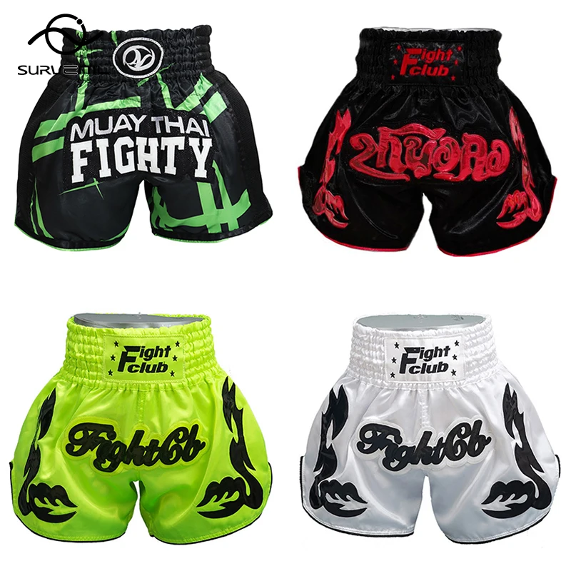 

Boxing Shorts Womens Men Kickboxing Shorts Kids Short Muay Thai Training Competition MMA Sanda Martial Arts Grappling Fight Wear