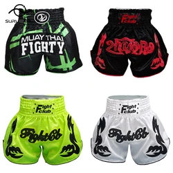 Pantalones cortos de boxeo para hombres y mujeres, Shorts de Kickboxing para niños, Muay Thai, entrenamiento de competición, MMA Sanda, artes marciales, Grappling Fight Wear