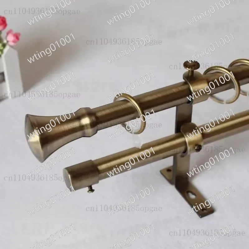 for 396 Home Elements 19MM Qinggu Iron Curtain Rod Nordic Style Single Double Track Roman Pole Heavy Duty Durable Window