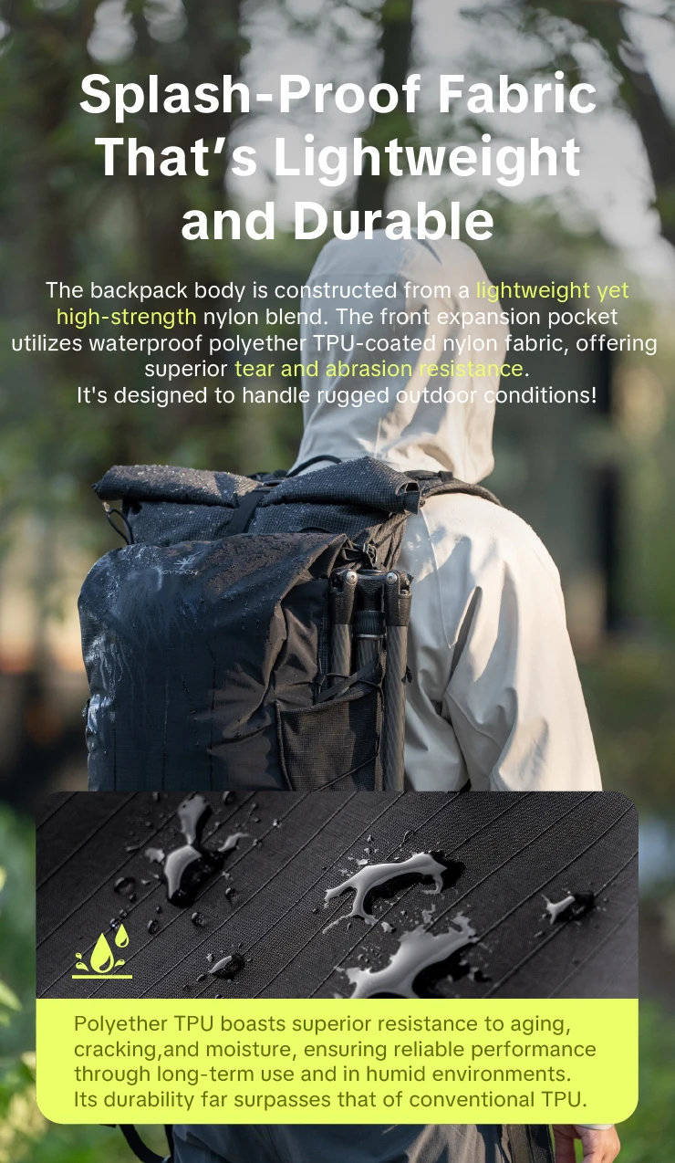 PGYTECH OnePro Ultraleichter Kamera-Rucksack Erweiterbare Kameratasche für Fotografen Outdoor-Reisen mit Regenschutz – Detail 8
