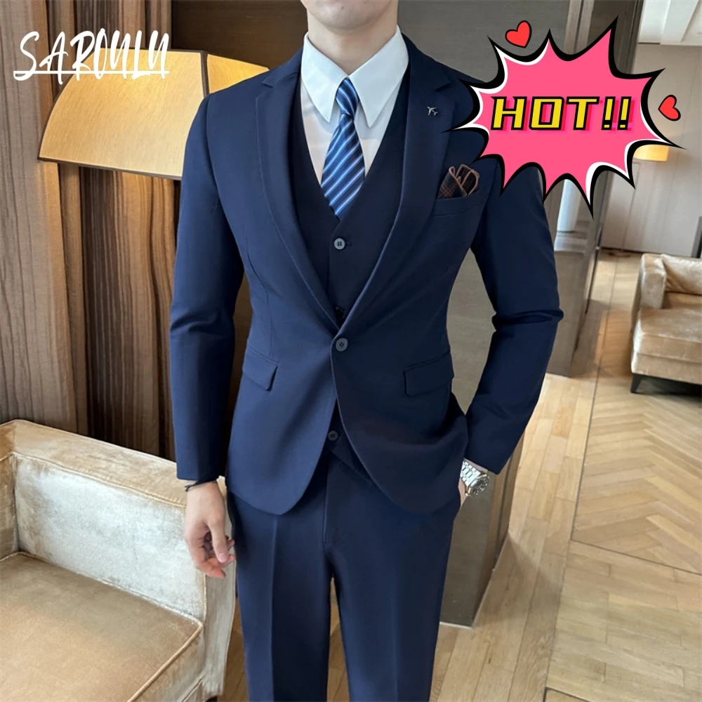 

Simple One Piece Men's Suit Single Breasted Jacket Fast Shipping Four Seasons Groom Wear Classic Dancing Tuxedo Office Business