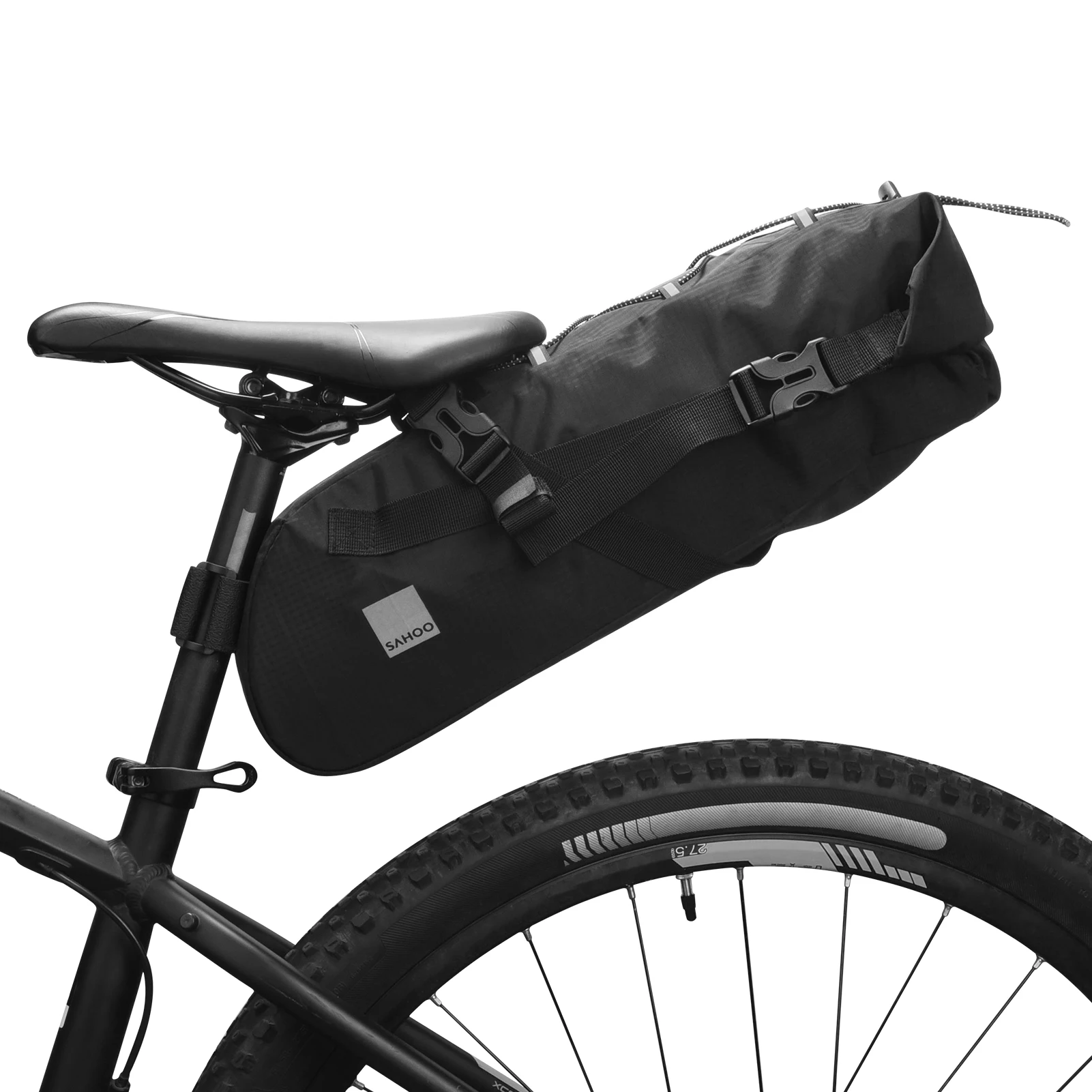 

SAHOO Bicycle Saddle Bag Waterproof Bicycle Storage Bag Reflective Cycling Rear Seat Post Bag Tail Rear Bag MTB Road Bike Bag