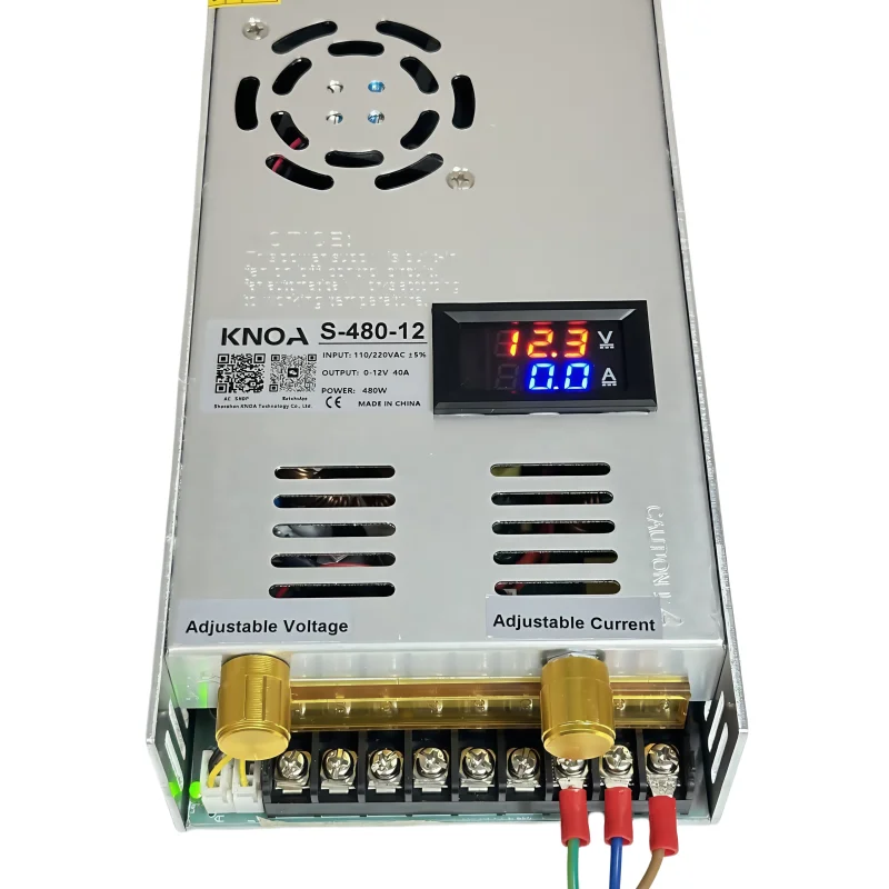 DC 0-12V Adjustable Switching Power Supply 12V 40A 480W Digital Display Power Supply 110V 220V AC To DC 12V Power Source