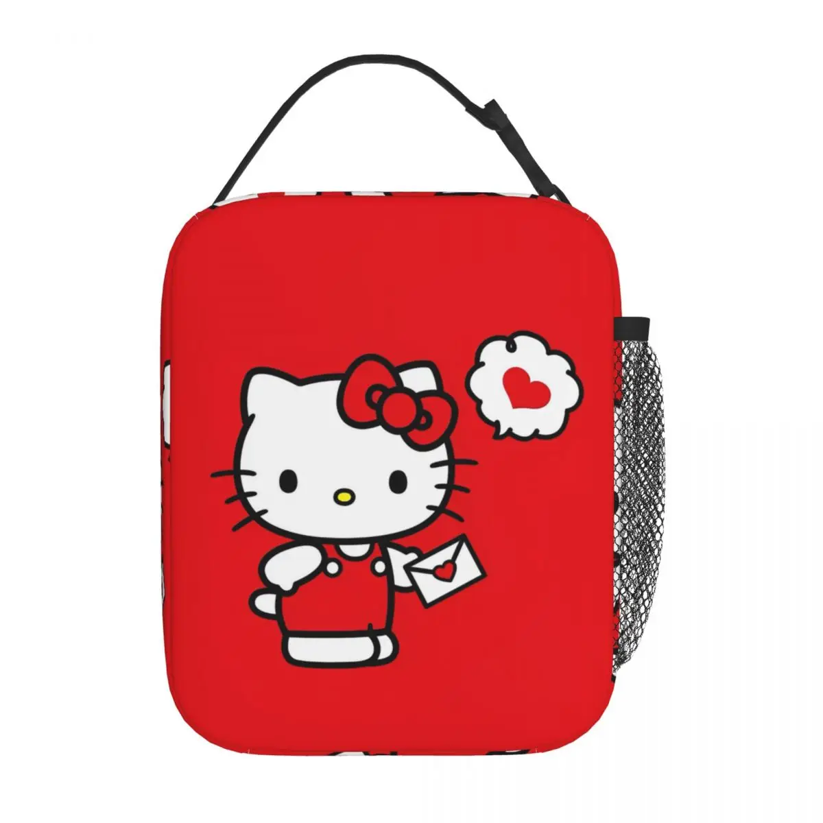 Hello Kitty Heart Insulated Lunch Bag Cooler Bag  Meal Container Portable Tote Lunch Box Girl Boy School Travel