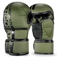 Guantes MMA con palma abierta, guantes de combate y lucha, artes marciales para hombres y mujeres, deportes de combate, MMA, boxeo, Muay Thai, Kickboxing