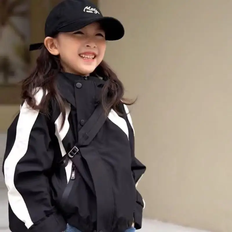 

Children's Jacket Spring and Autumn Winter 2025 New Style Boys' and Girls' Thick Velvet Windbreaker Coat
