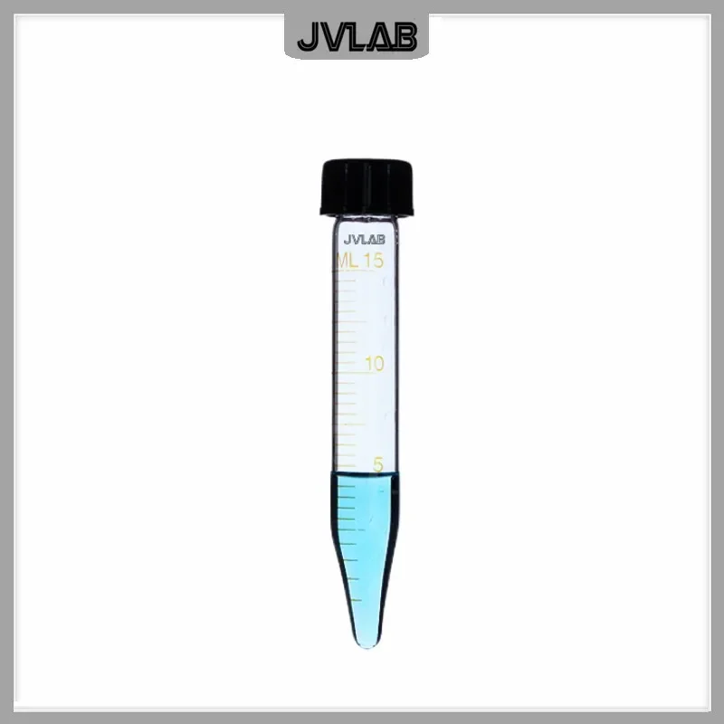 Glass Centrifuge Tube 15 ml Glass Test Tubes With Screw Cap & Scale Resistant High Temperature Tube Diameter 18mm 10/PK