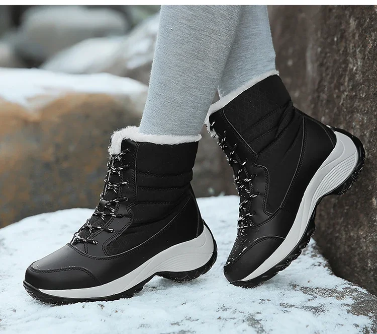 

Platform Woman Flat Keep Warm Ladies Casual Plush Botas Mujer Winter Women Snow Boots Womens New Ladies Shoes