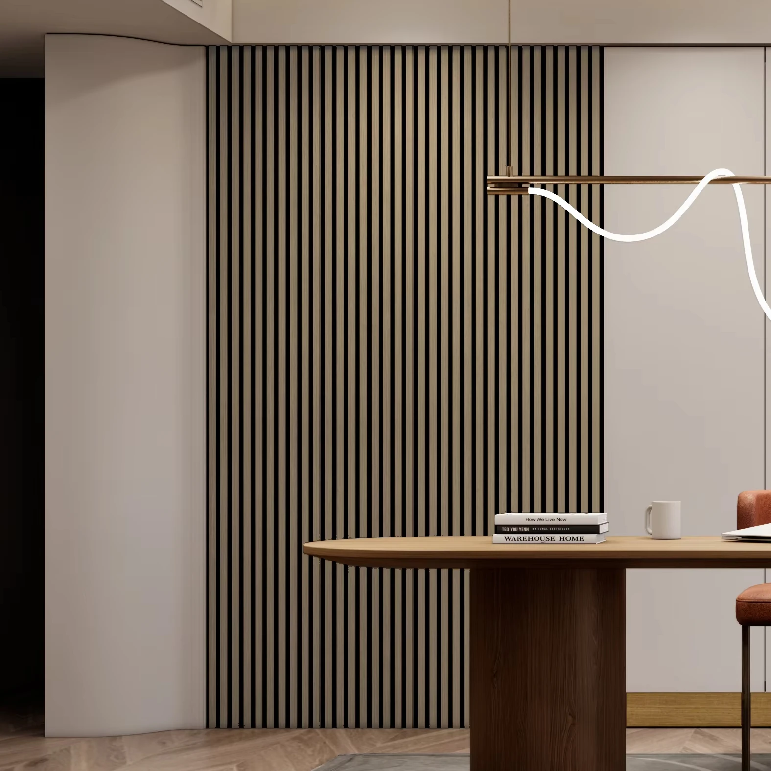 Modern Acoustic Decorative Wood Panels For Music Studio And Restaurant Graphic Design Solution For Wall Decor