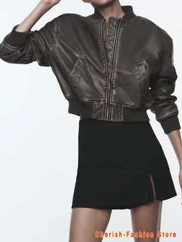 Winter Faux Leren Jas Vrouwen Casual Basic Jassen 2023 Dames Basic Jassen Waterdichte Winddichte Jassen Vrouwelijke Ropa De Mujer