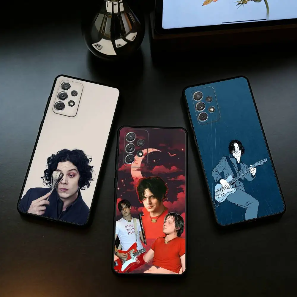 Singer J-Jack W-White Phone Case For Samsung Galaxy A73,A72,A71,A70,A53,A52,A51,Soft Silicone Black Cover