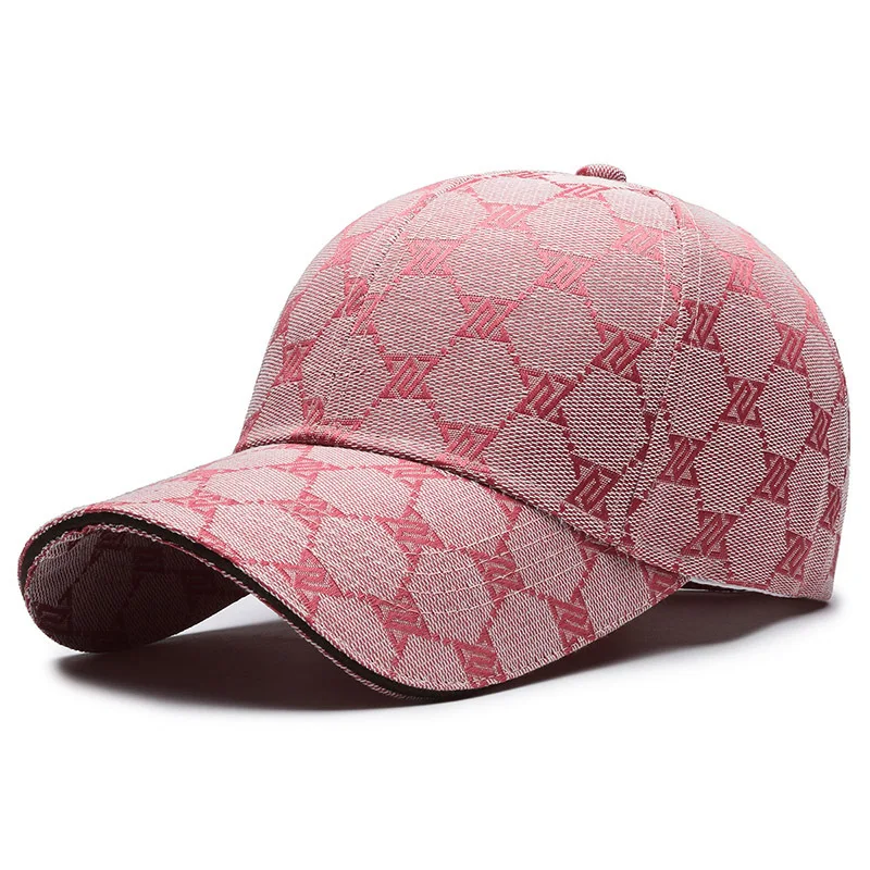 All Season Ladies Vintage Lattice Print Dad Hat Multi Color Street Style Adjustable Curved Brim Cap