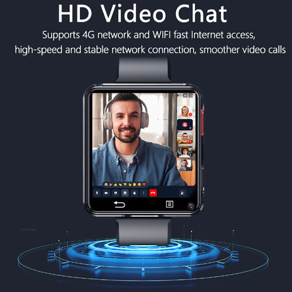 4G الرجال النساء ساعة ذكية GPS WIFI 500W HD كاميرا مزدوجة مكالمة فيديو APP تحميل 1200mah بطارية 3GB RAM 32GB ROM SIM الساعات الذكية