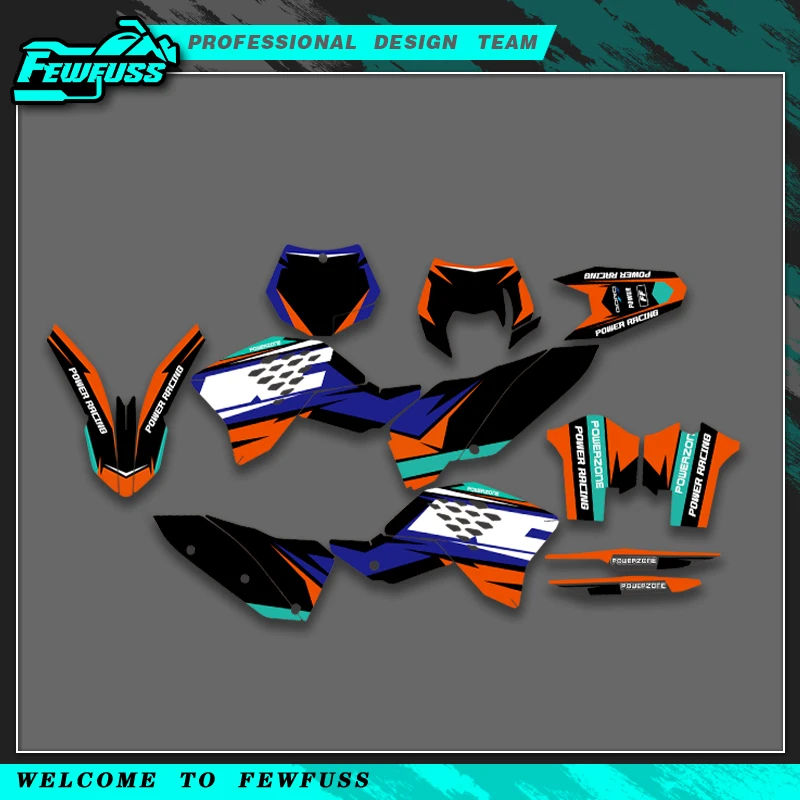 

Fewfuss For KTM SX SXF 2007 2008 2009 2010 EXC EXCF 125 250 300 450 2008 2009 2010 2011 Motorcycle Graphics Decals Stickers Kits