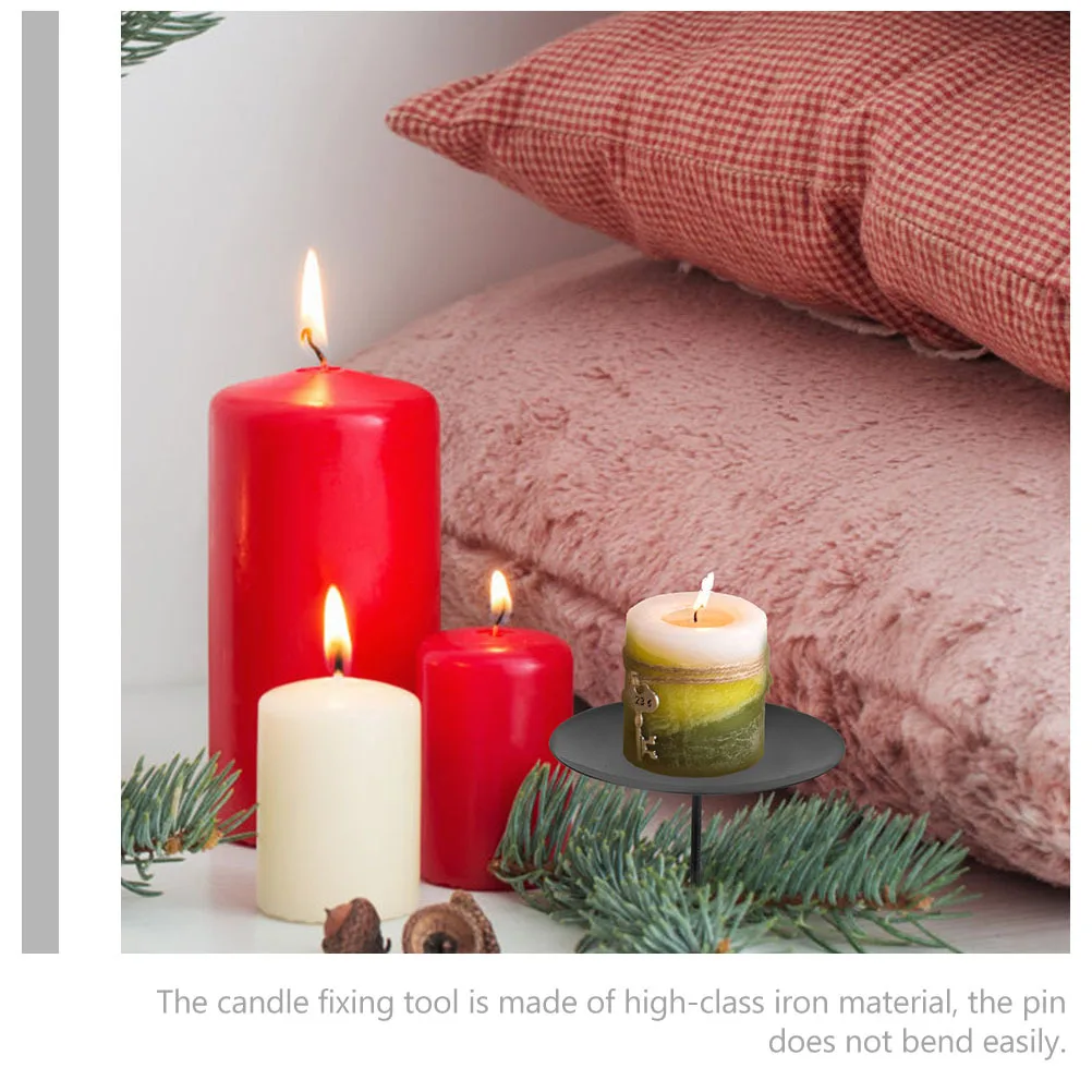 

12Pcs Decorative Holder Household Iron Tealight Stand Fixator Accessory for Home Wedding Party Use