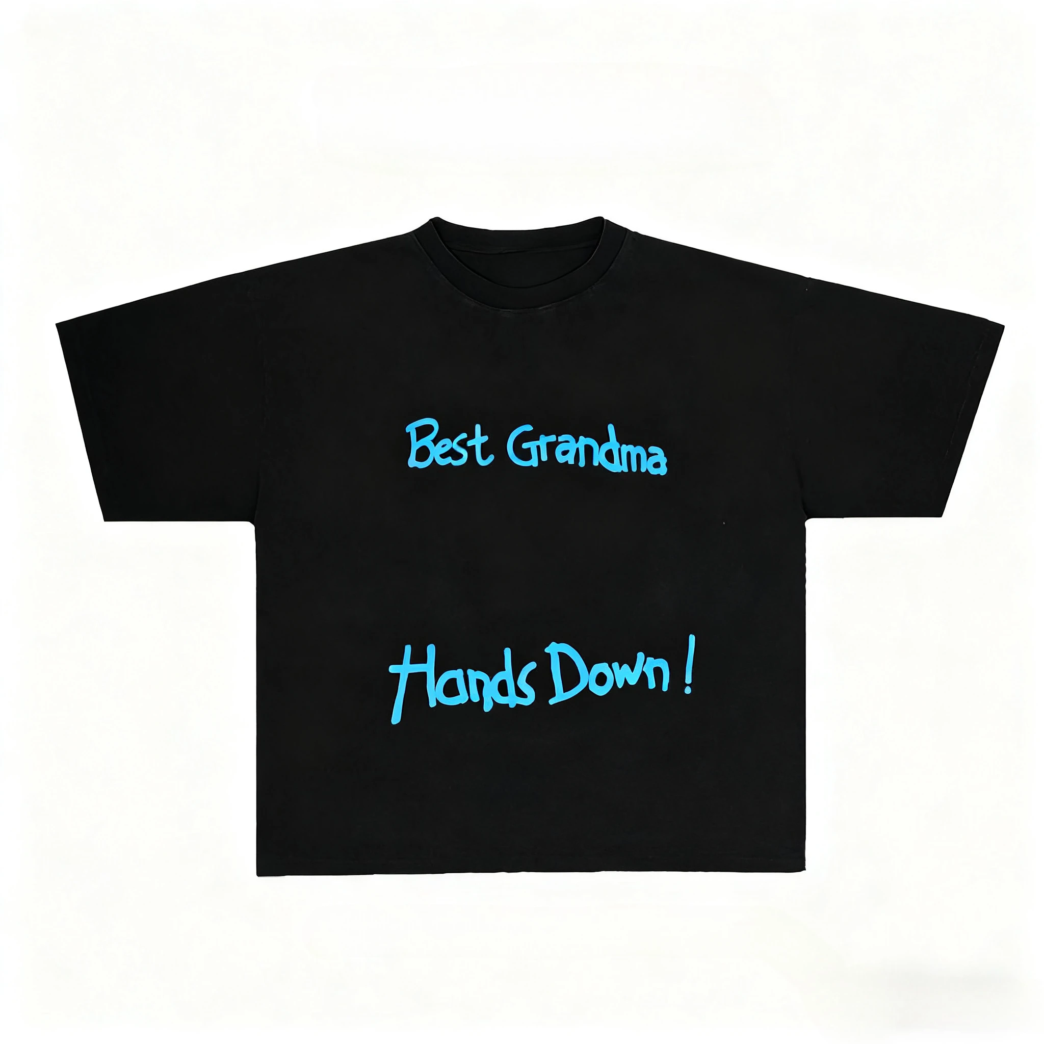 أفضل الجدة الجرافيك طباعة الخريف القطن للجنسين تي شيرت قصير الأكمام الشارع أزياء الاتجاه الملابس الشارع نمط الشتاء الملابس الداخلية