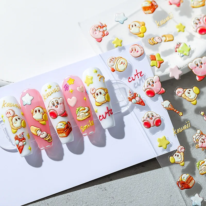 5D Cartoon Stars Nail Stickers Nail Art Accessories Sanrio Hello Kitty Kuromi Nail Art Stickers Nail Art Supplies