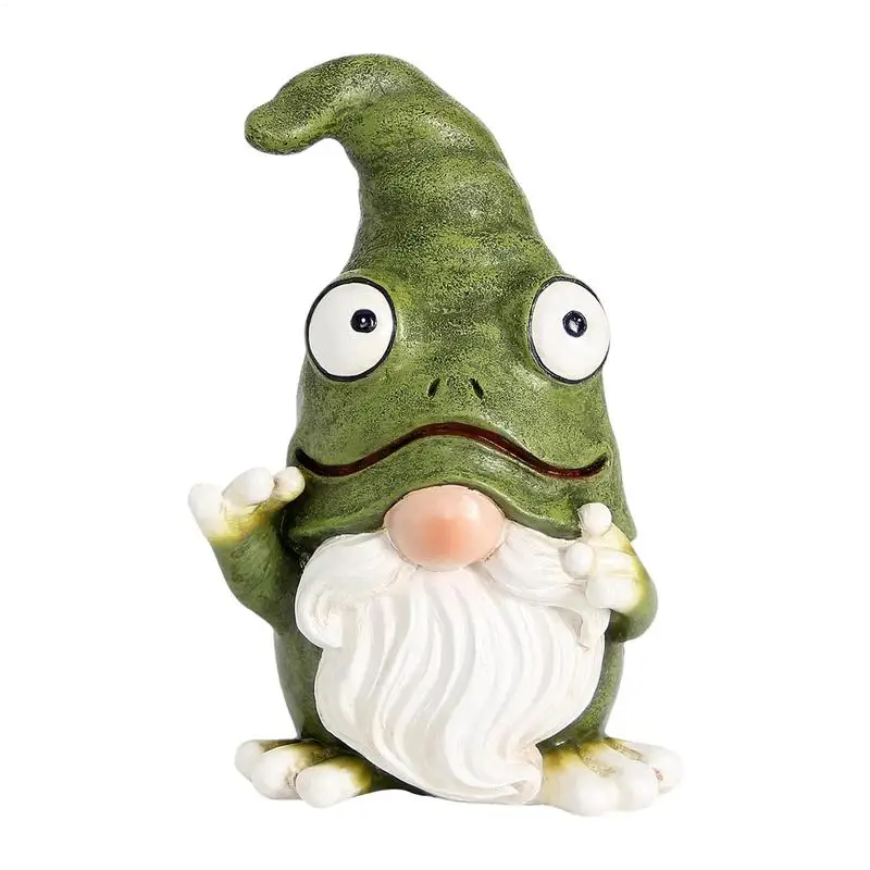 

Gnome Statue For Outdoor Decorative Gnome Frog Resin Statue Miniature Faceless Figurine Ornament For Balcony Living Room