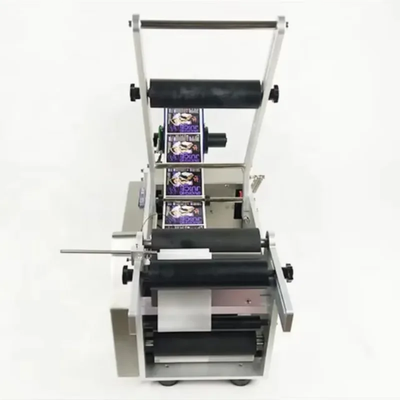 2026/Industrial Self Adhesive Juice Spice Glass Plastic Bottle Semi-automatic Labeling