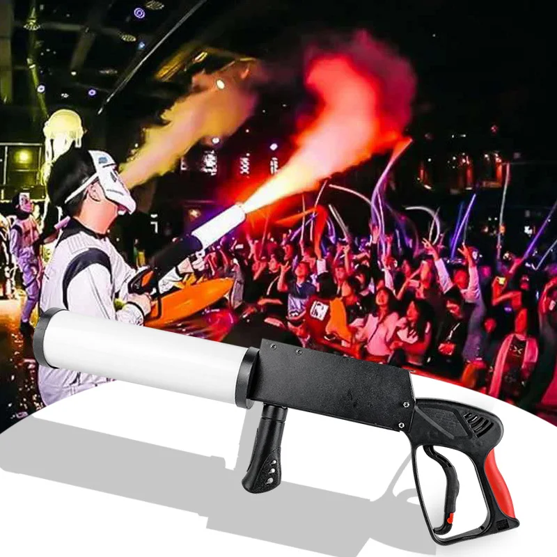 Pistola de coluna de gás de dióxido de carbono 4 tamanhos, tubo de 3m, portátil, led, jato de co2, máquina de neblina, dj, bar, rgb, festa, clube, efeito de palco, pistola de fumaça