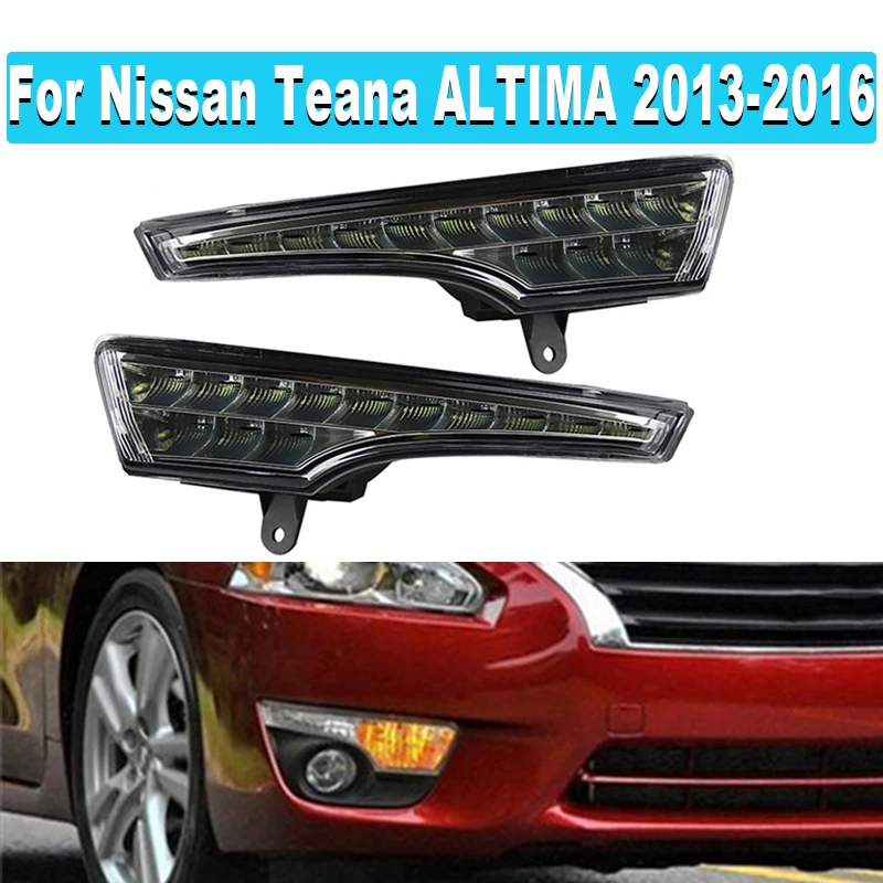 1 Set Drl Daytime Running Lights Turn Signals For Nissan Teana ALTIMA 2013 2014 2015 2016 Fluorescent Lamps With Turn Signals