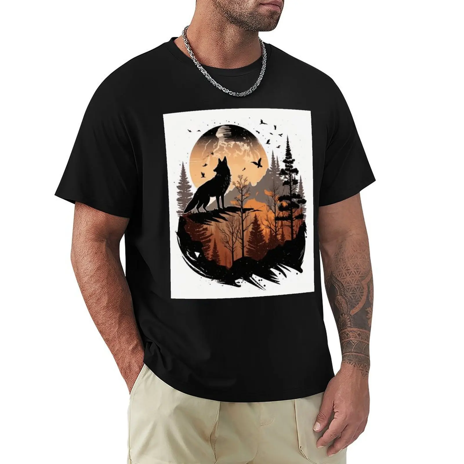 Majestic Nature: Mountains, Volcanoes, and Sunsets T-Shirt Quick Dry Outdoor Sports T-Shirt