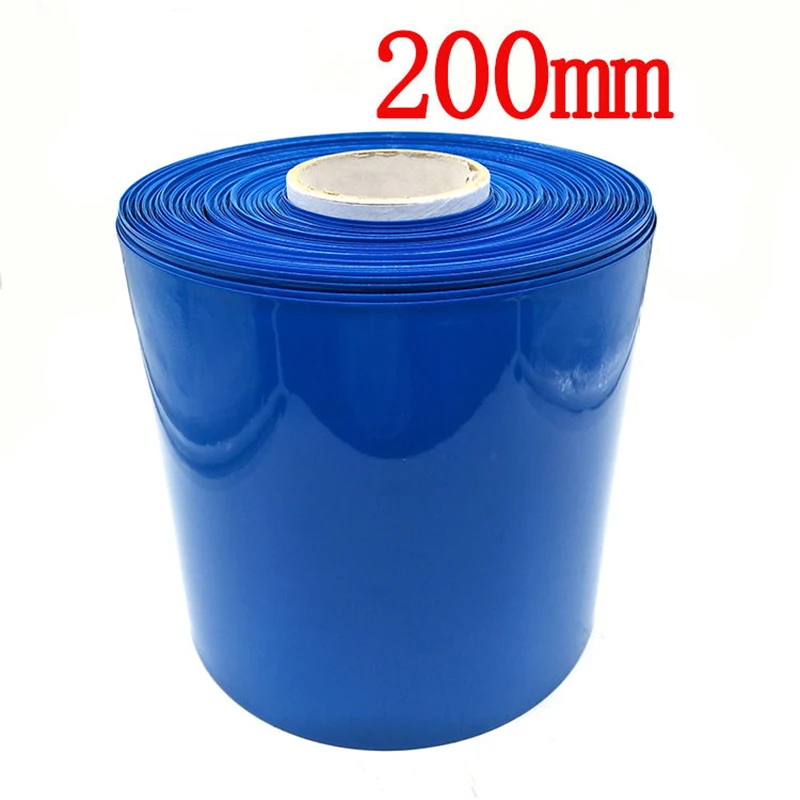 1kg 18650/21700/26650/32650 Lithium Battery Heat Shrinkable Film Blue Sleeve PVC Heat Shrinkable Tube Sleeve 160-400mm Wide