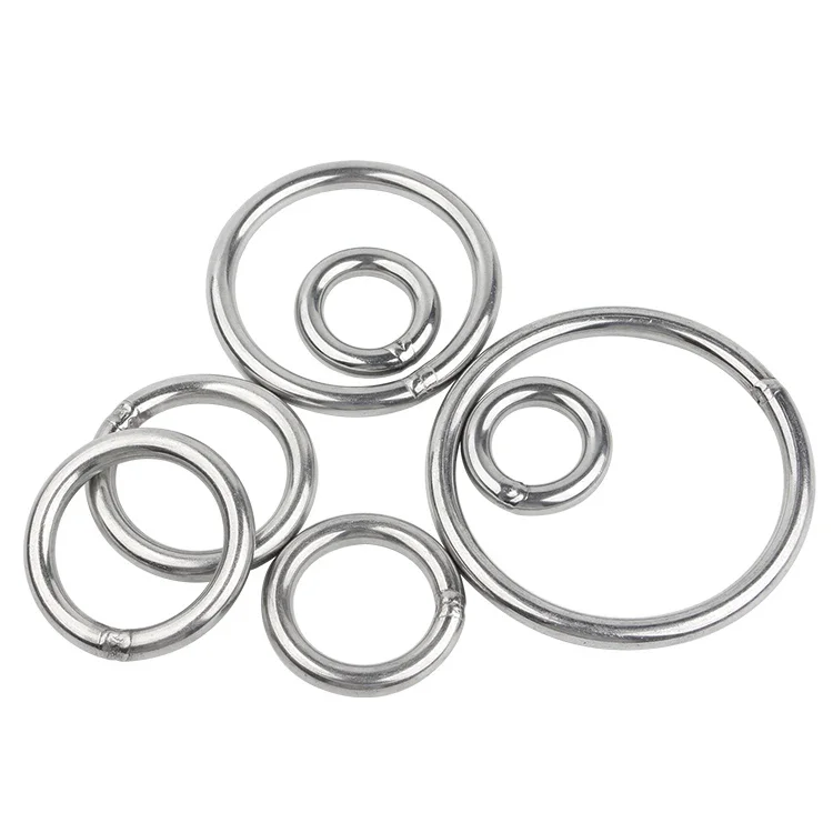 O-ring ze stali nierdzewnej 304 OD 15/20/25/30/40/50/60/79/80/90/100/120/130/140/150mm 3mm-12mm Grubość taśmowania Spawane okrągłe pierścienie — zdjęcie 5