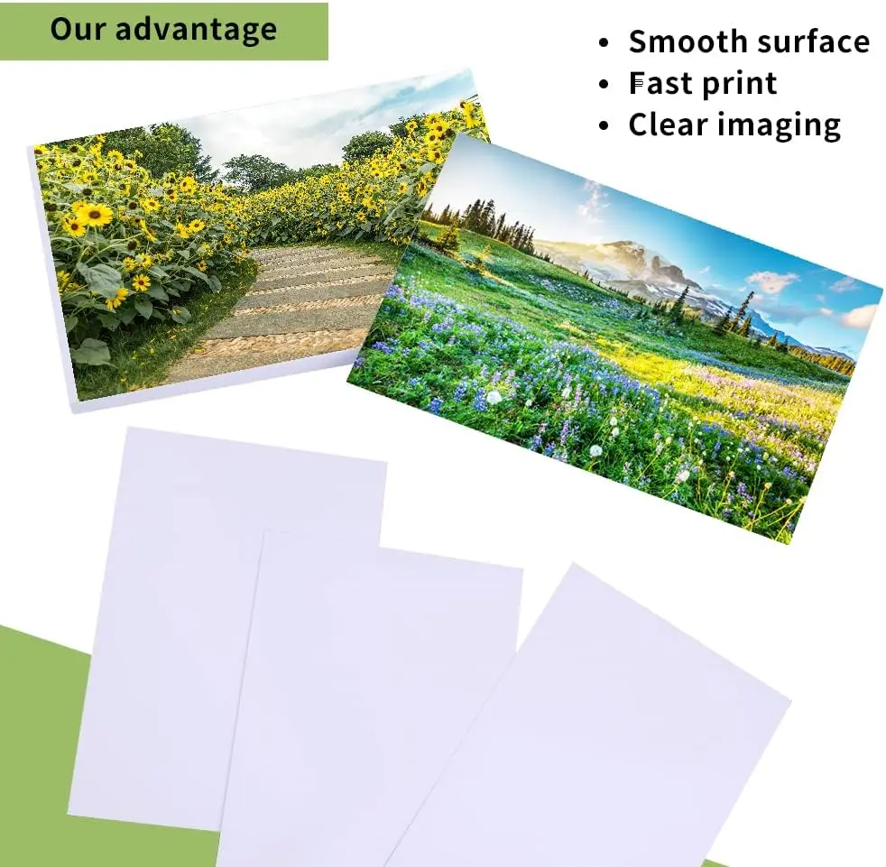 4R&A4 Photo Paper Glossy, Printer Photo Paper Suitable for Dye Inkjet Printers for Home Use, Print Photos, Advertising