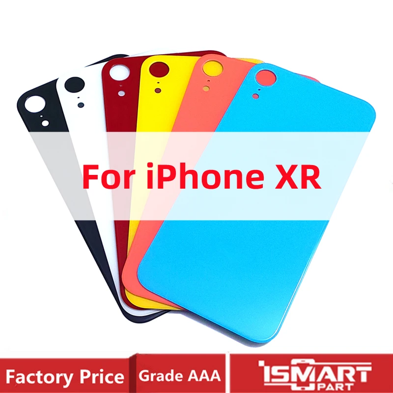 

Заднее стекло с большим отверстием для iPhone XR, задняя крышка, запасные части корпуса задней двери