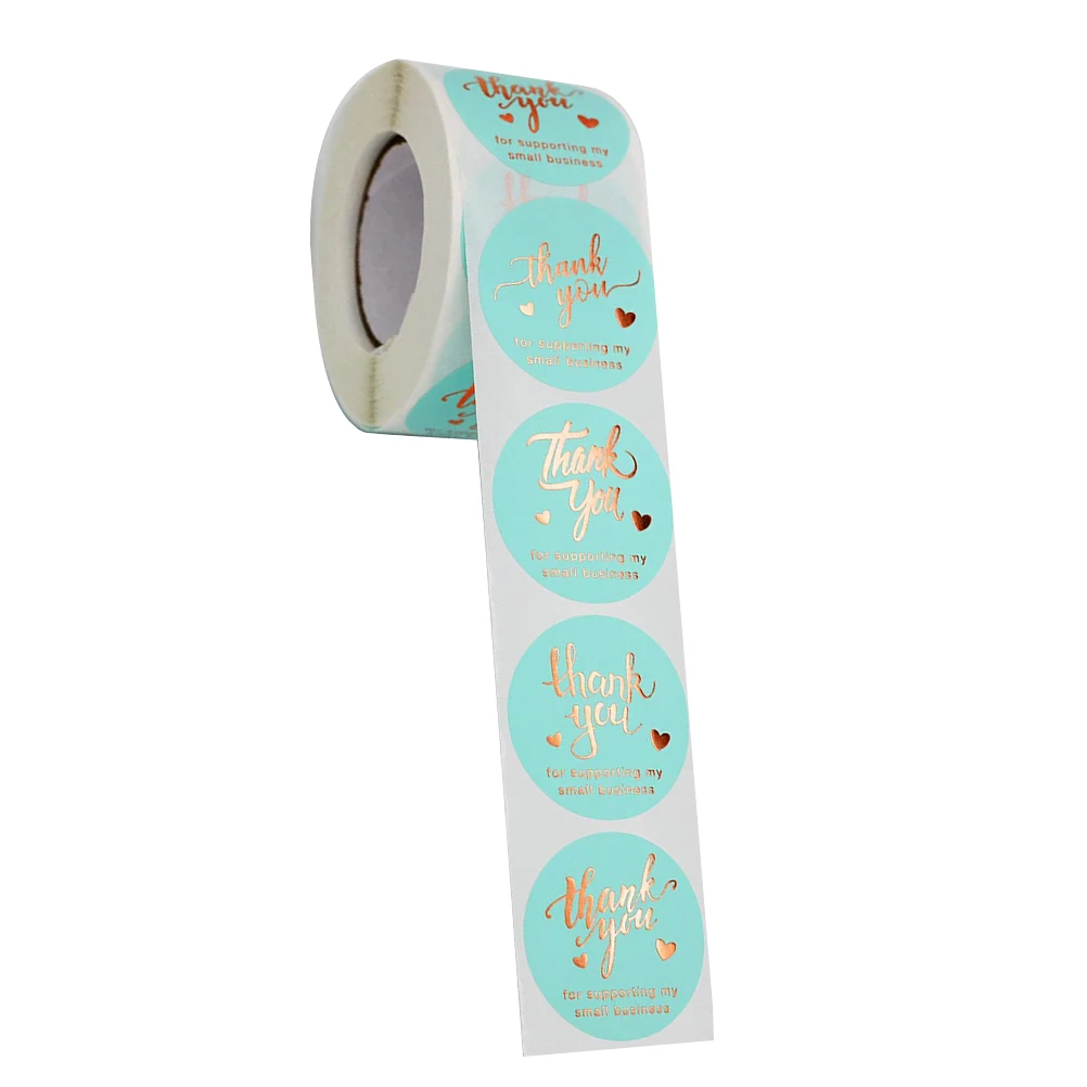 

500pcs 5inch 38mm Round Thank You Stickers Kraft Paper Gift Thank You Roll Sticker Wrapping Labels For Craft Flower Baking