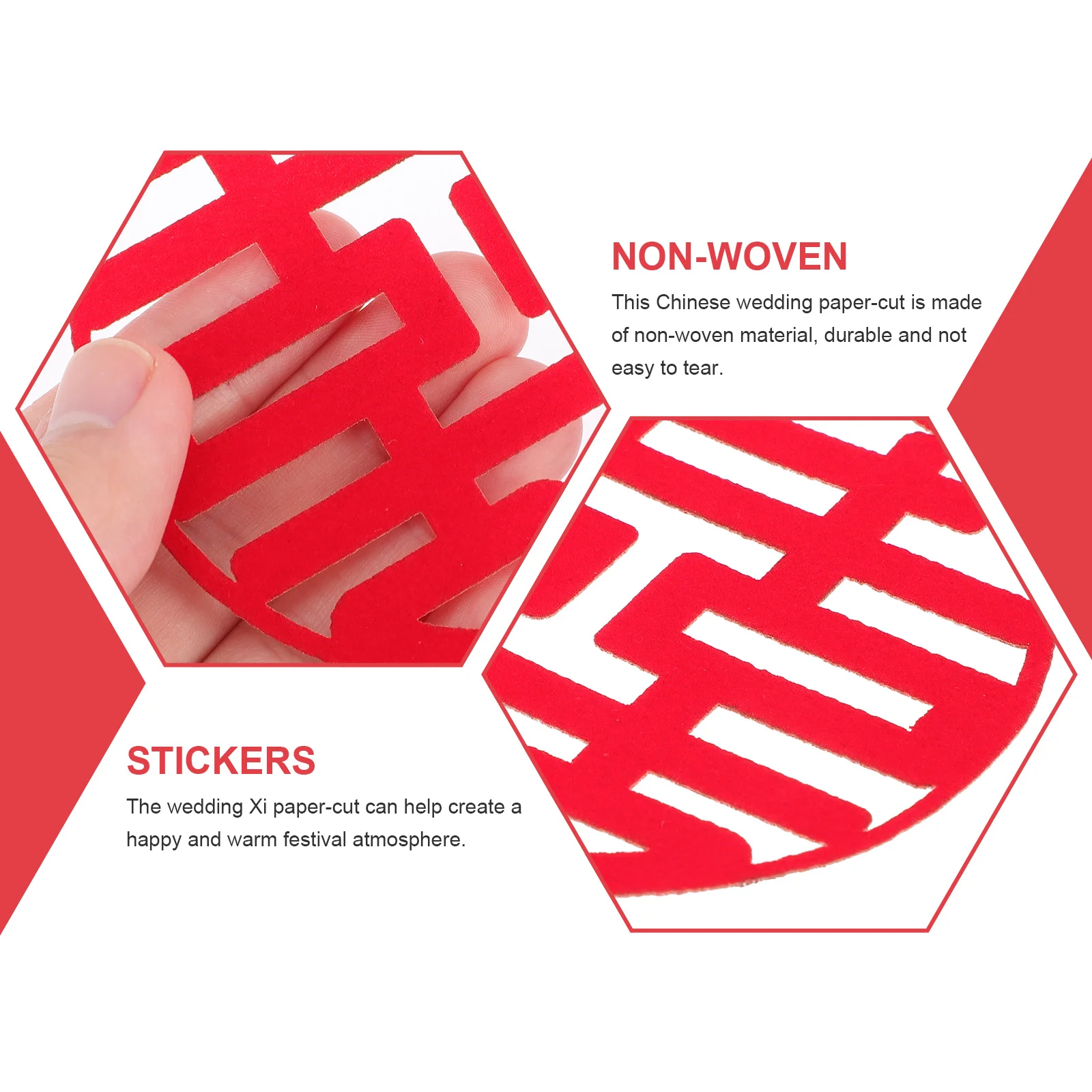 30 Pcs Decor for Table Happy Word Stickers Diamond Chinese Xi Decorations Number Cake Tins