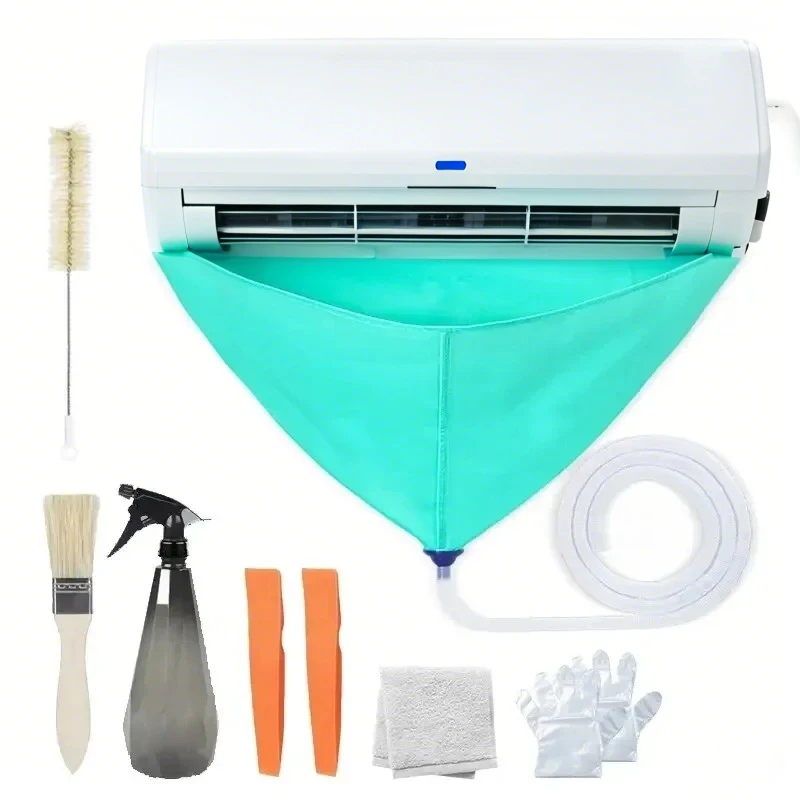 

Universal AC Cleaning Kit Leakproof Dustproof Cover Bag with Brush Sprayer for Window Portable Air Conditioner Deep Clean Set