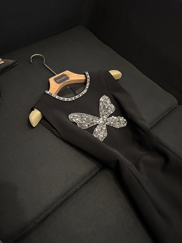 กางเกงเอวสูงทรงสลิม ดีไซน์ประดับเพชร รุ่น Dr High Waist Commute Sle ใส่ได้ทุกฤดู สำหรับผู้หญิง รุ่น Dr U69