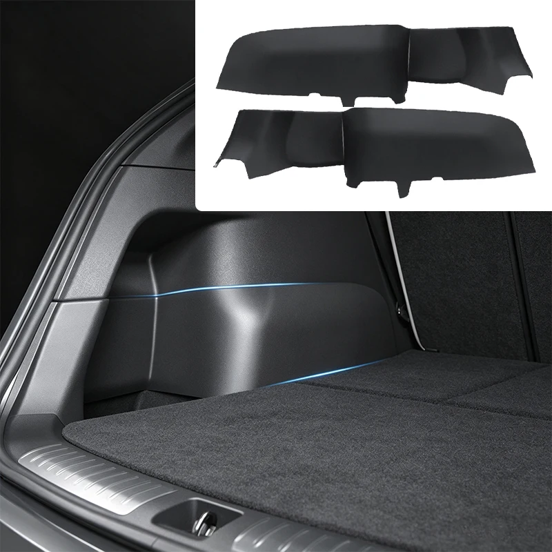 Car Rear Trunk Side Guards Anti-Kick Pad TPE Full Coverage Protection Pad Auto Interior Accessories For Tesla Model Y 2021-2024