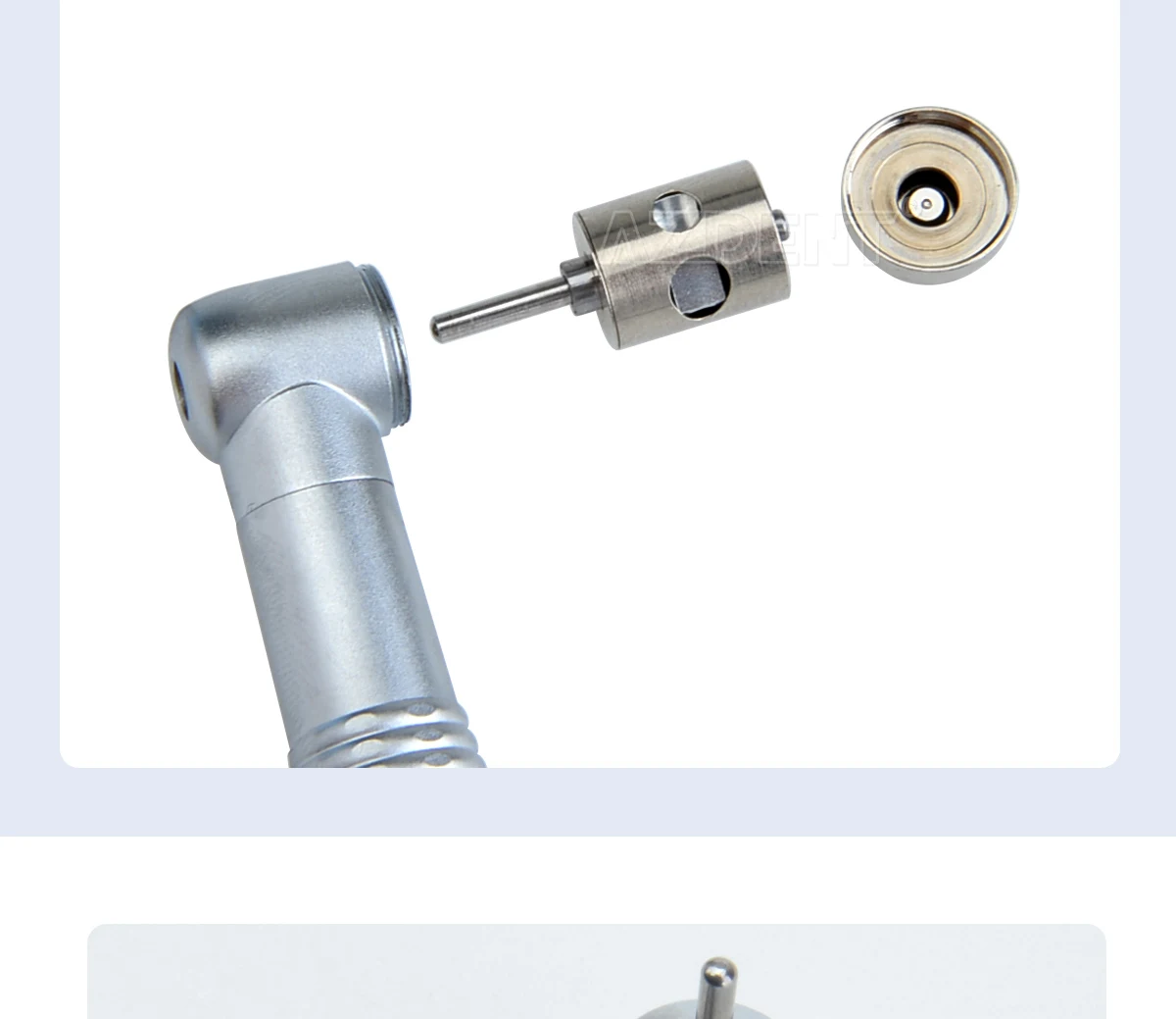 AZDENT Dental High Speed Handstück Standard Kopf Push Button Single Way Spray Zahnmedizin Medizinische Turbine Handstück – Detail 8