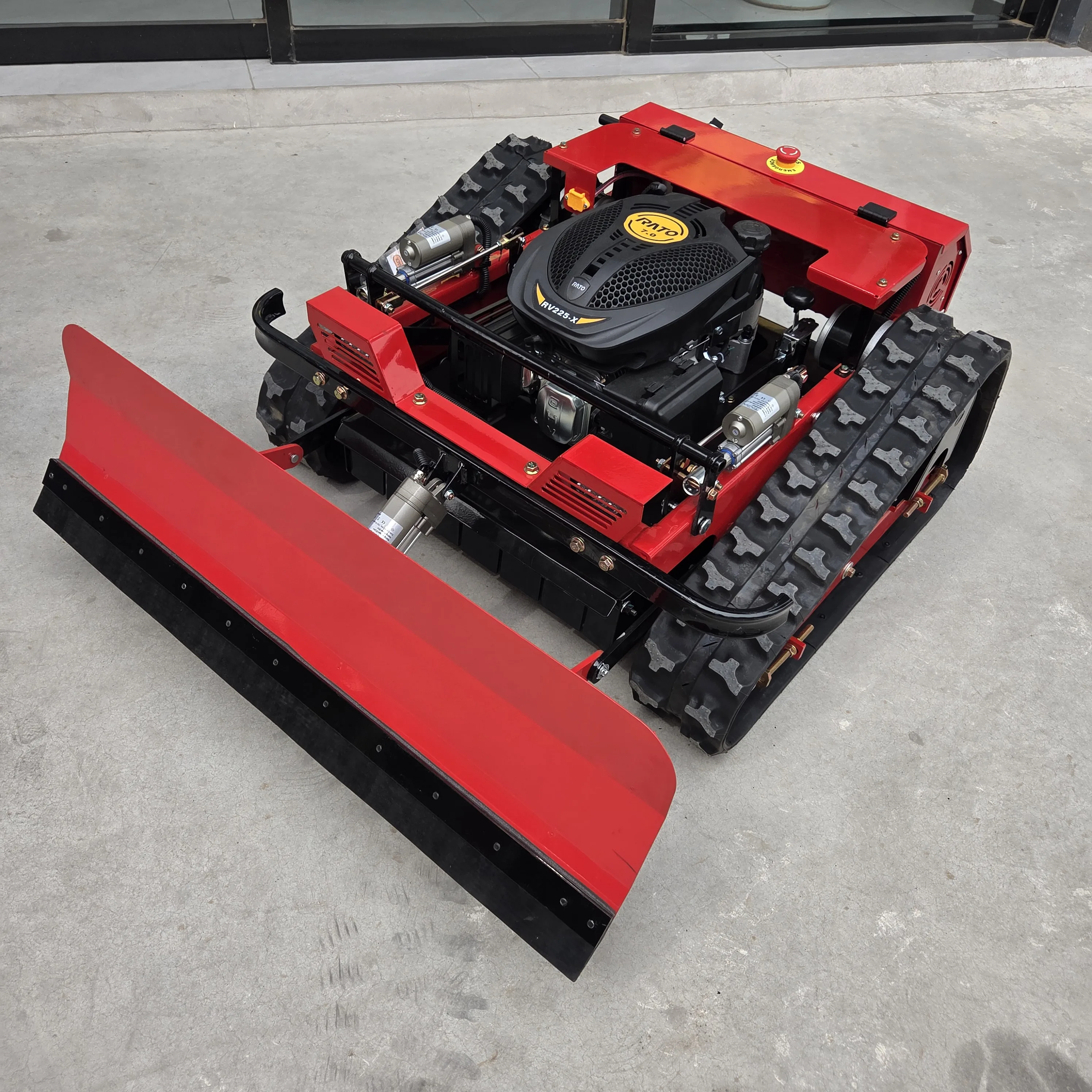 45° Slope-Climbing Robot Mower | 800mm RC Cutting for Gardens & Orchards | AI Grass Detection System,Slope Mowing