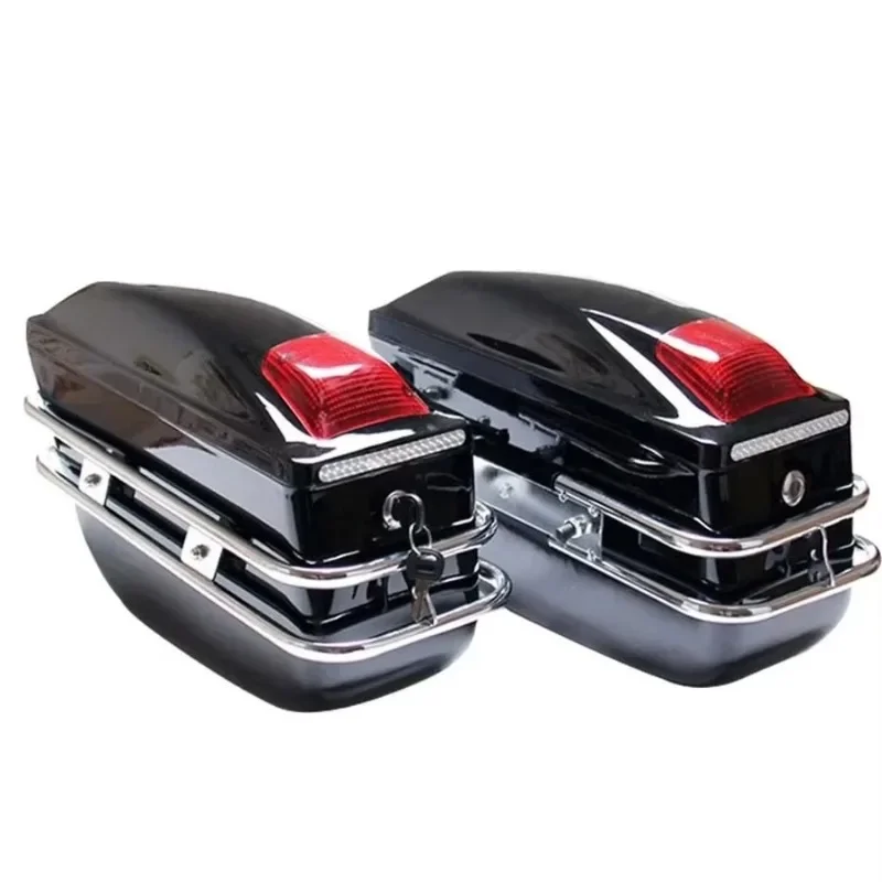 24L Motorcycle Side Boxs Luggage Tank Tail Tool Bag Motorcycle Universal Modified Side Box For Kawasaki/Honda/Yamaha/Suzuki