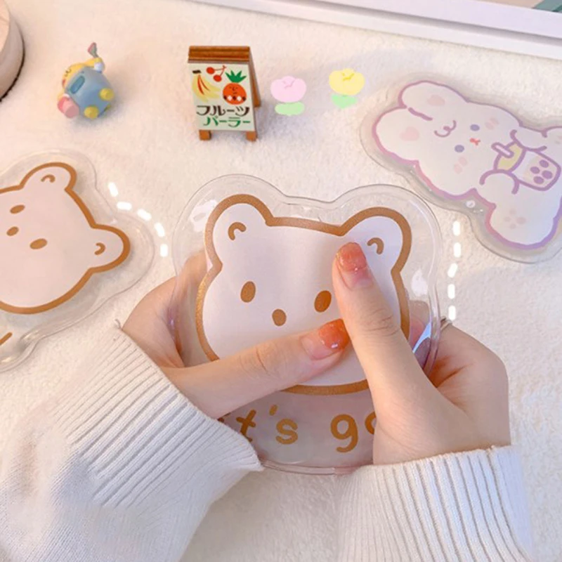 Multi Styles Mini Winter Reusable Gel Hand Warmer Cute Cartoon Instant Self Heating Pack Warmer Portable Hot Water Bottle Bags