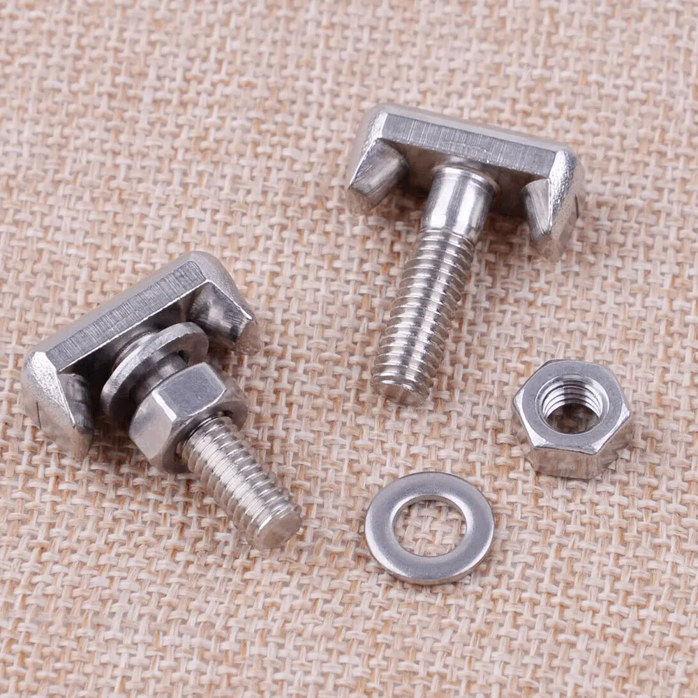 2pcs Steel Batteries Cables Connectors Car Battery Cable Terminal Connectors Car T-Bolt Stainless 19116852 Replace Accessories