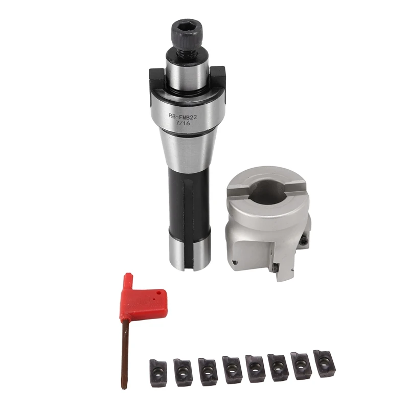 

ABRN-400R 50MM Milling CNC Face End Mill Cutter Kit + 10Pcs APMT1604 Carbide Inserts + R8 Shank Arbor For Power Machine Tool