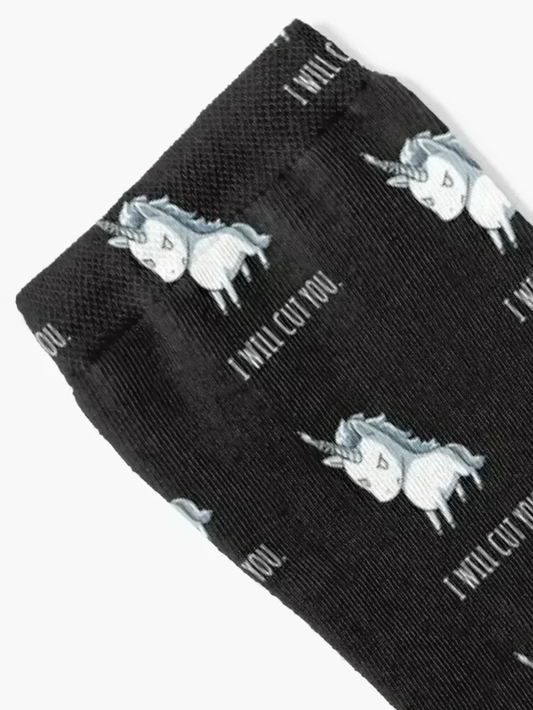 Stabby The Unicorn I Will Cut You Summer Socks aesthetic Non-slip kawaii summer Women Socks Men's