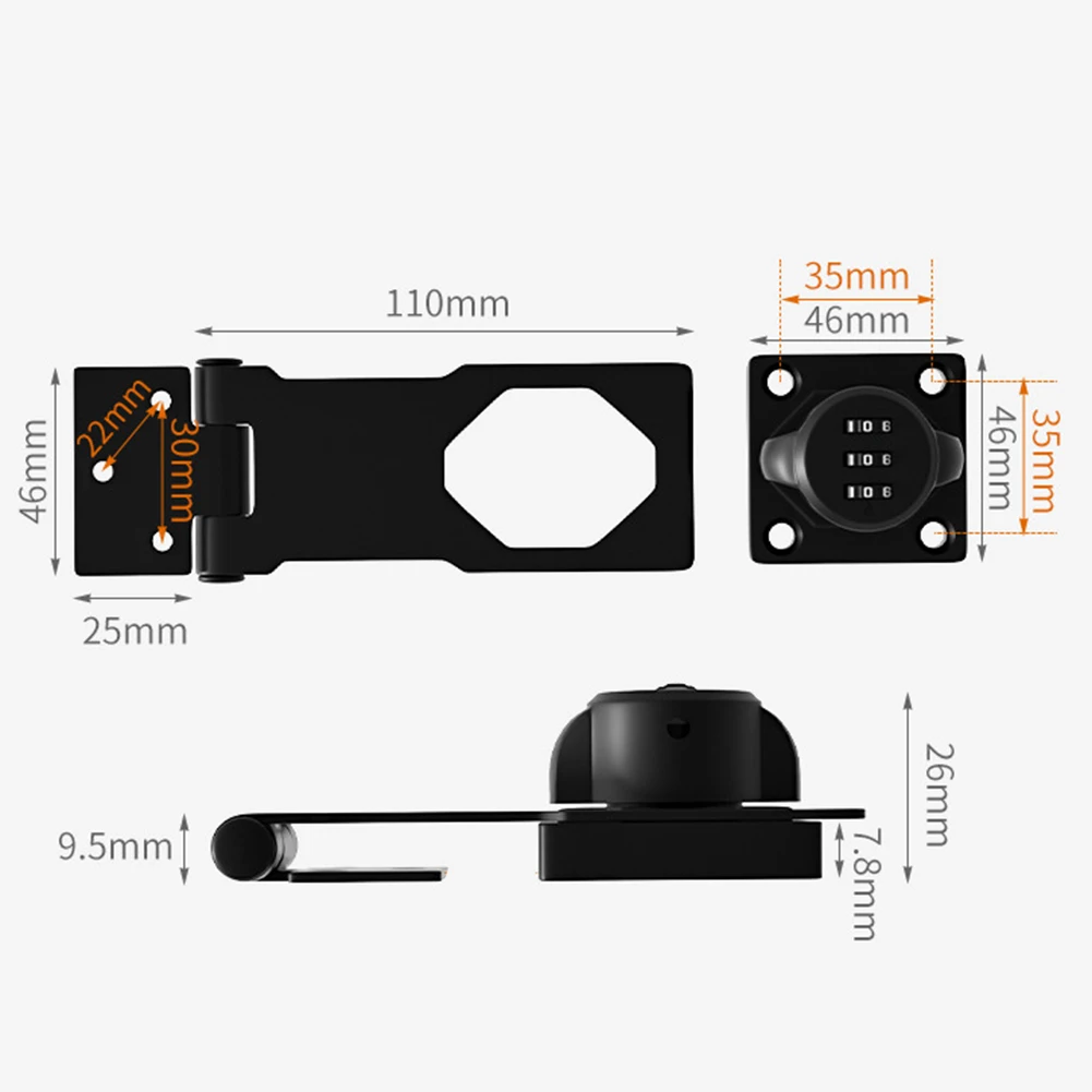 도어 캐비닛 및 창문에 적합한 걸쇠 조합 잠금 장치 홈 개선용 하드웨어 부품