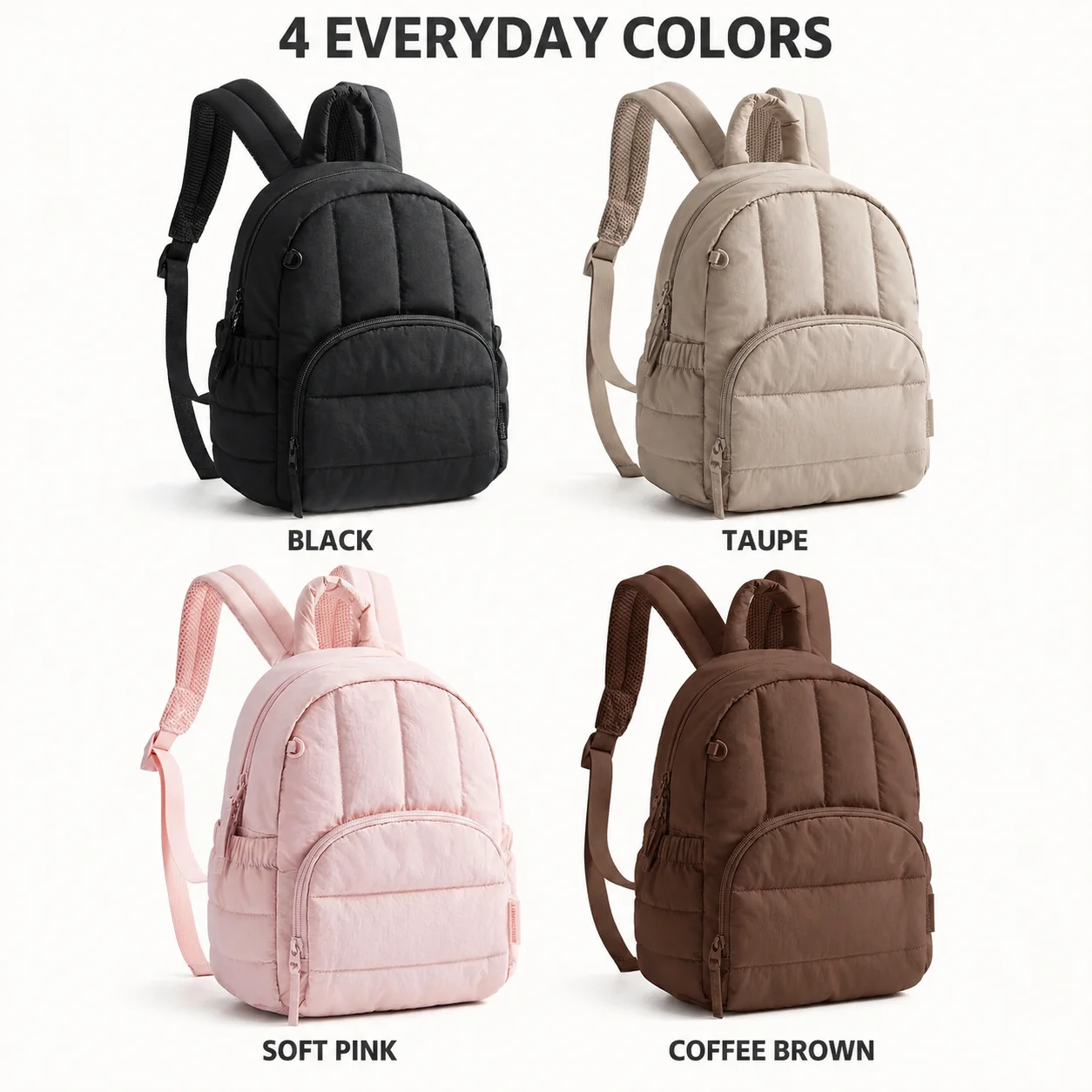 Women Lightweight Mini Backpack Quilted Puffer Casual Daypack Water Resistant Small School Bag For Daily Travel Birthday Gift