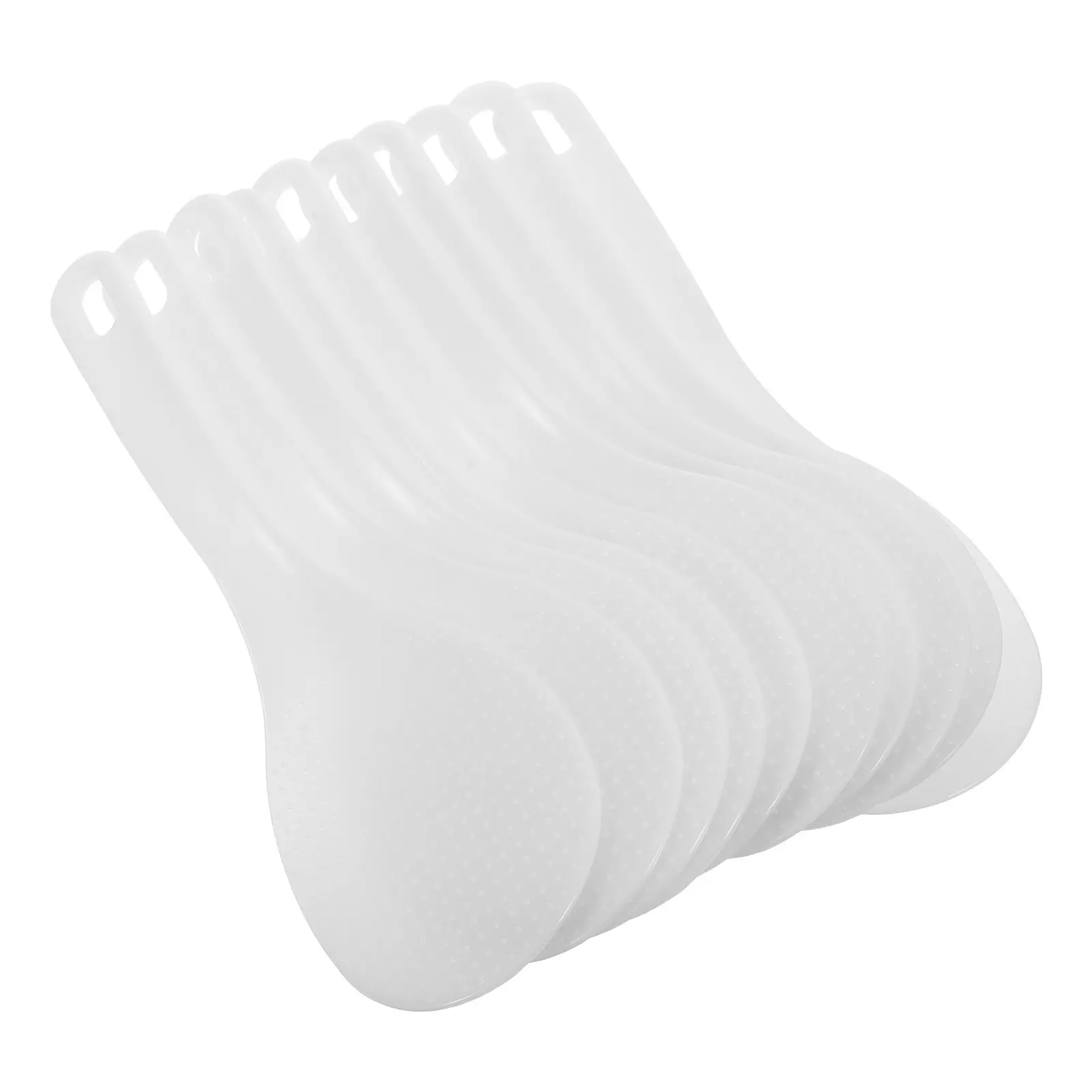 10Pcs Nonstick Rice Spoon Plastic Anti Stick Paddle for Kitchen Restaurant Canteen Heat Resistant Easy Grip Serving Utensil
