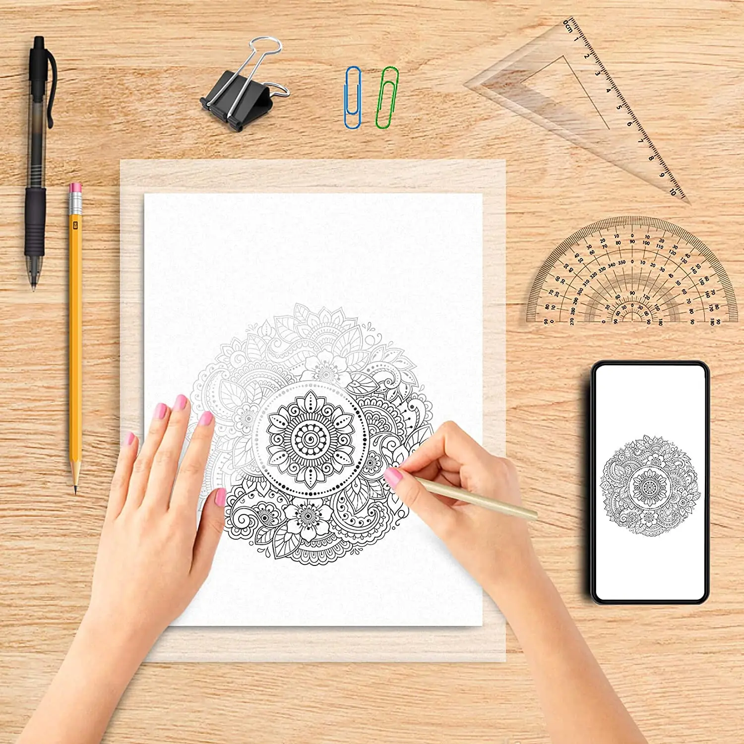 Size 210*297mm Translucent Tracing Papers For Drawing Sketching Animation - Thickness 73GSM