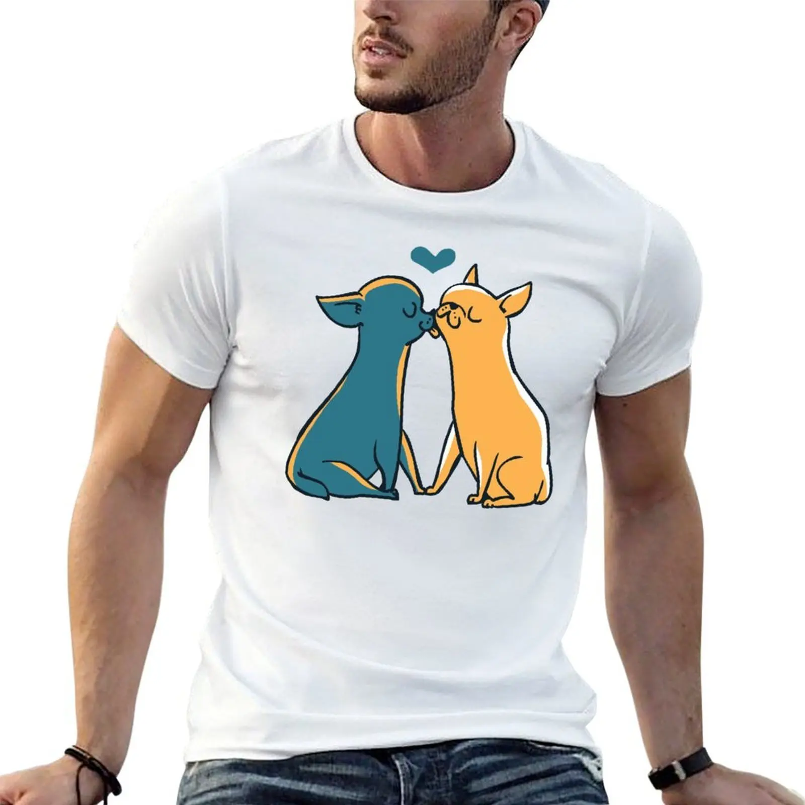 

Chihuahua Kisses T-Shirt man t shirt designer funny t shirts dark humor T-Shirt