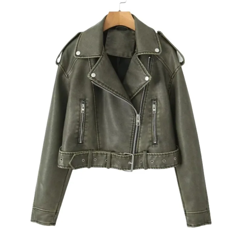 Thick Zipper Top Slim Fit European and American Style with Long Sleeves Pockets Regular Sleeves Streetwear Patchwork Women Coat